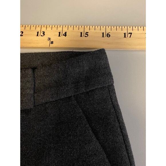 Zara Charcoal Grey Wide Leg Pant Women Sz L Cropped Pockets Career Casual - Picture 8 of 10